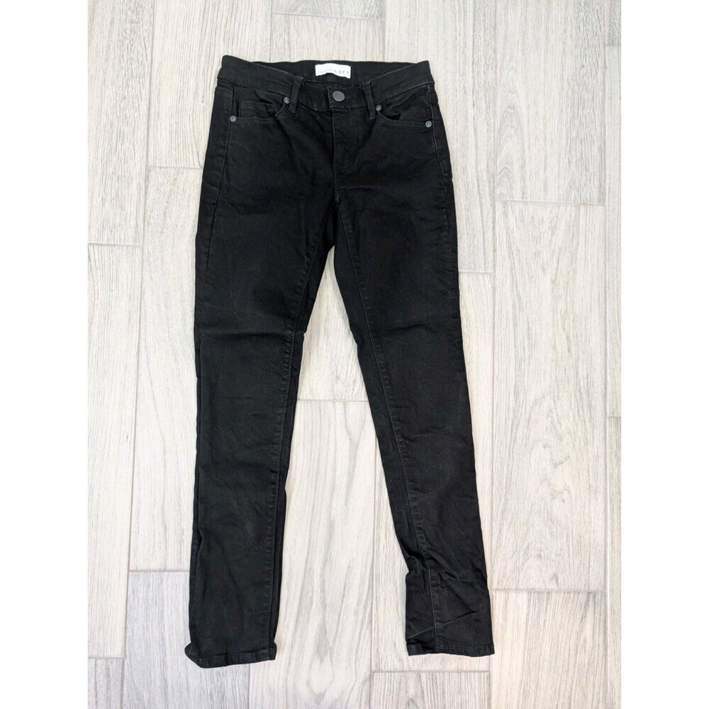 LOFT 00 24x27 The Skinny Black Stretch Denim Womens Jeans Classic 150